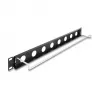 DeLOCK 67059 Panel de parcheo D-Type 19 pulgadas con alivio de tracción, 8 puertos, 1HE, negro