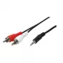 Cable de audio 3,5 mm LogiLink CA1043 5 m negro