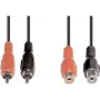 Cable de audio e+p B 98/5 5m 2 x RCA negro rojo