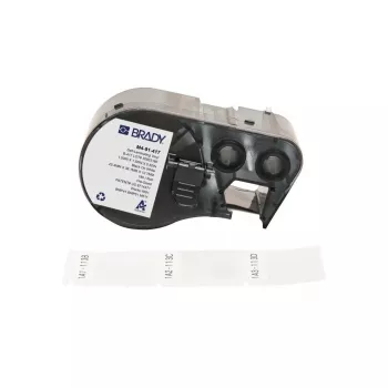 Brady Corporation M4-91-417 vinilo autolaminante blanco/transparente 25,40 x 12,70 38,10 mm (170957)