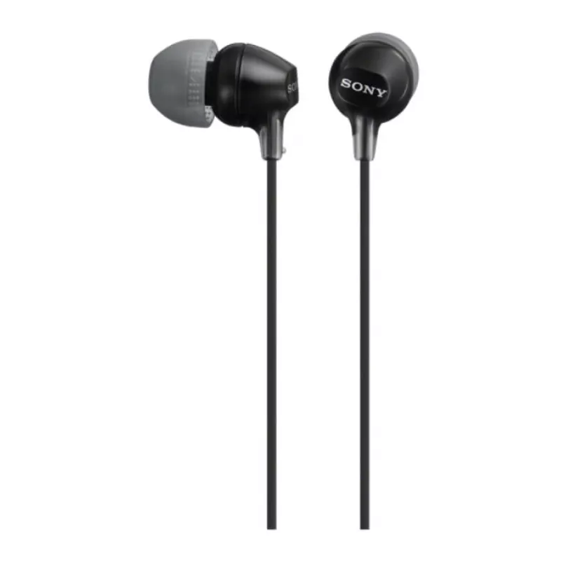 Sony MDR-EX15AP, con cable, 8 - 22000 Hz, Llamadas/Música, 3 g, Auricular, negro