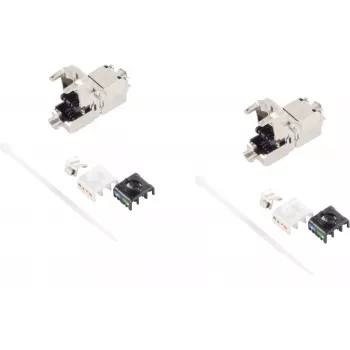 Conector Keystone RJ45 Cat 6A ShiverPeaks BS08-10002-2 sin herramienta, pack de 2