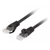 Cable de red Lanberg PCU6-10CU-0200-BK Cat6 U/UTP RJ-45 directo 2 m negro