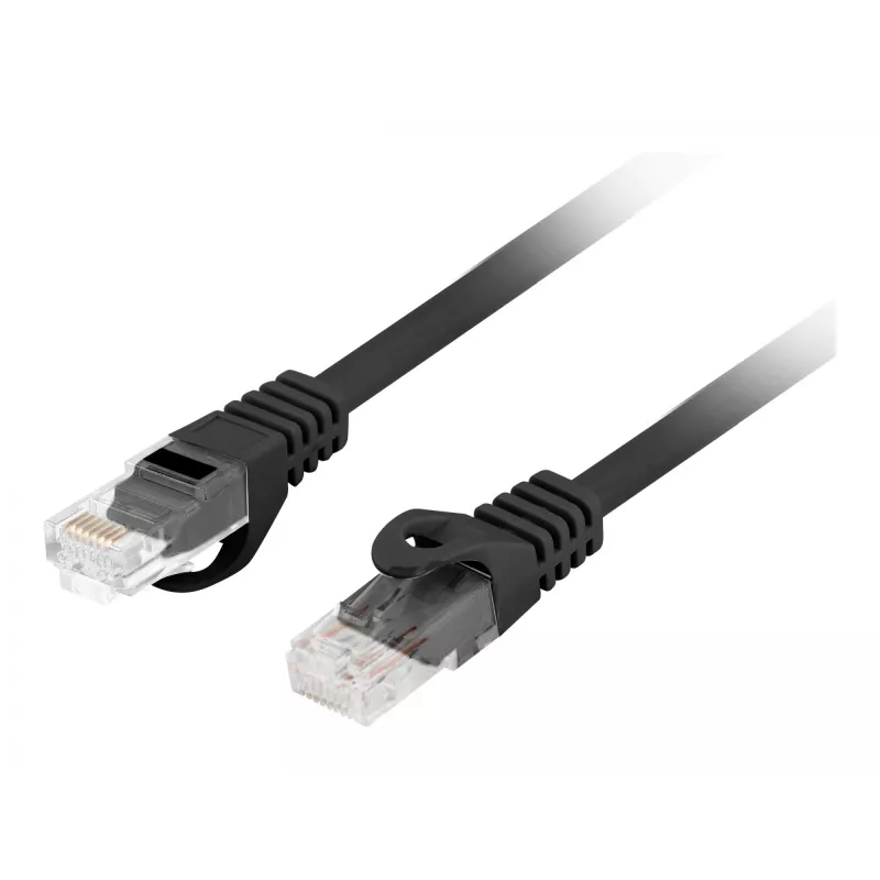 Cable de red Lanberg PCU6-10CU-0200-BK Cat6 U/UTP RJ-45 directo 2 m negro