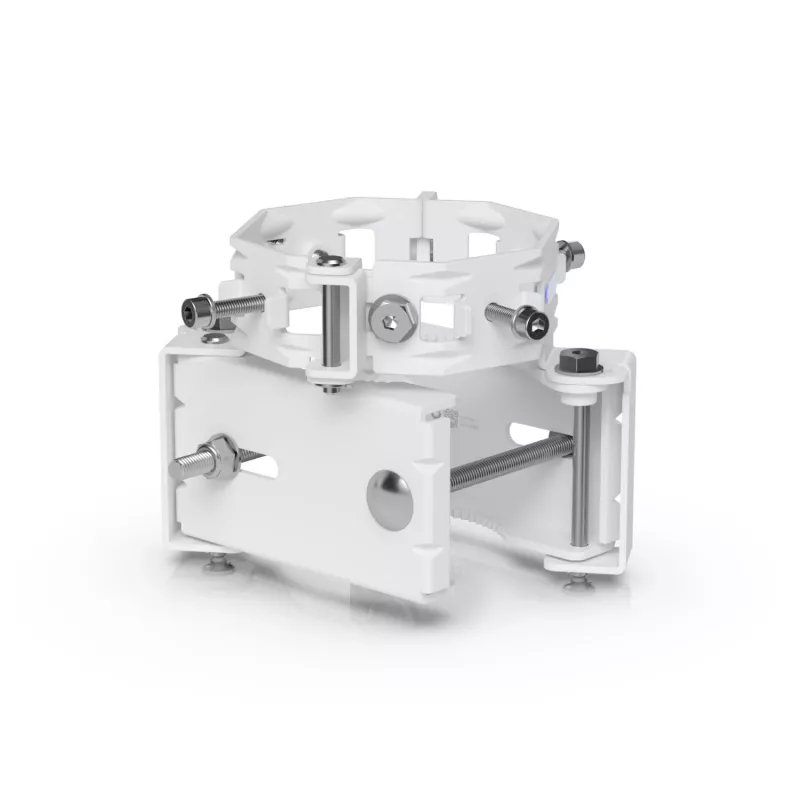 Ubiquiti UACC-Wave-AP-Micro-Mount soporte de montaje en poste para 4 Wave AP Micro, acero inoxidable, poste de 25–76 mm, blanco