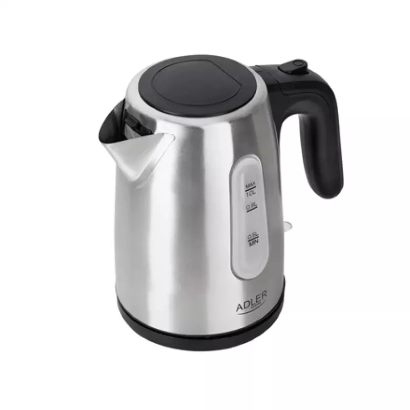 Hervidor eléctrico Adler AD 1273 1 L 1200 W negro avellana acero inoxidable