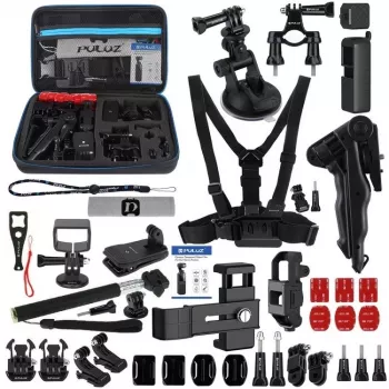 Set de 43 accesorios Puluz para action cameras (incl. Osmo Action 5 Pro, Ace Pro 2) PKT47