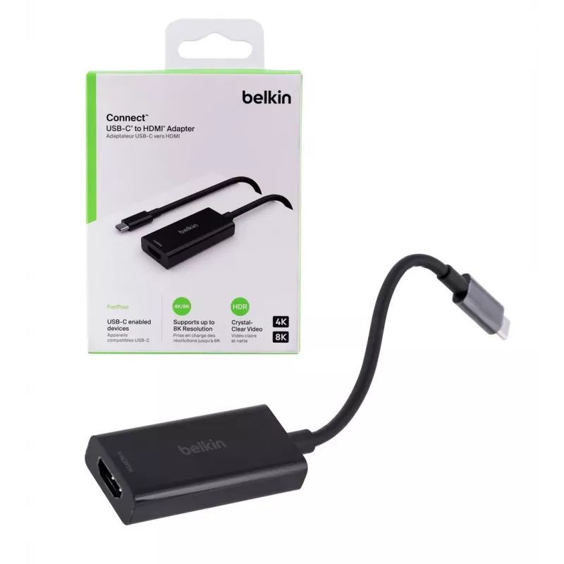 Adaptador de cable de vídeo Belkin AVC013BTBK HDMI Type-A (estándar) USB Type-C negro