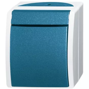 BUSCH JAEGER 2621 W-53 - azul - blanco - 1763-53 2152 NLI-53 2609 WS 2134 W-53 2136 W-53 2138 W-53 2139 W-53 2086 W-53 2137/10 W-53 2137/11... - IP44
