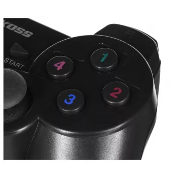 Mando de juegos VAKOSS GP-3925BK Negro inalámbrico RF analógico/digital para PC y PlayStation 3, 12 botones, 2,4 GHz, receptor nano