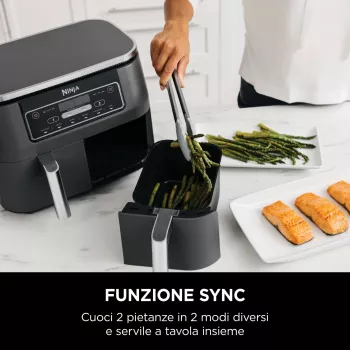 Ninja AF300 Double 7,6 L independiente 1690 W freidora de aire caliente negra