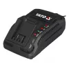 Amoladora angular YATO YT-82826, 18V Li-Ion 2Ah, disco de 125 mm, 10.000 rpm, rosca M14, carcasa de protección ajustable sin herramientas