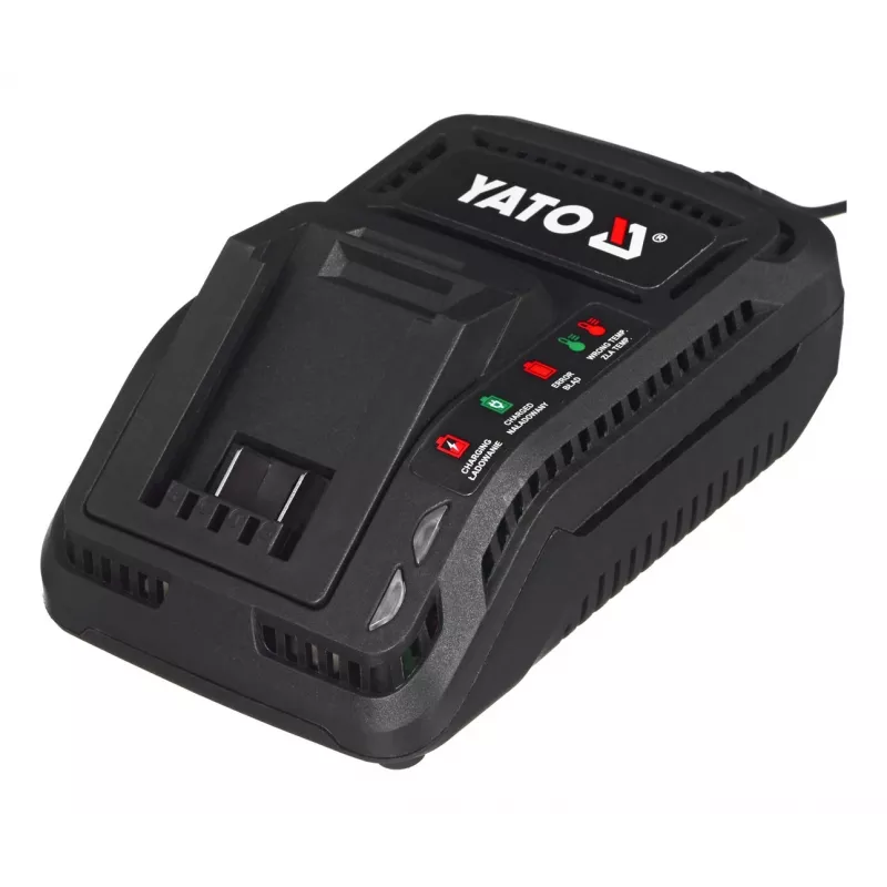 Amoladora angular YATO YT-82826, 18V Li-Ion 2Ah, disco de 125 mm, 10.000 rpm, rosca M14, carcasa de protección ajustable sin herramientas