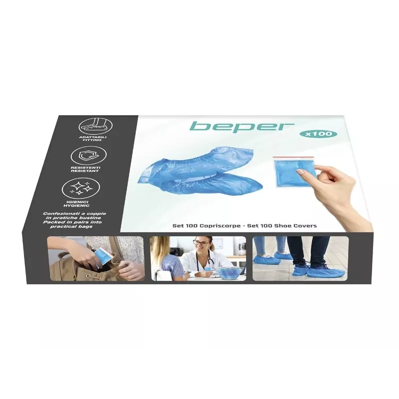 Beper C206UTI006 cubrezapatos, 100 uds., impermeables