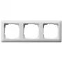 Gira Standard 55 marco de 3 elementos, blanco, termoplástico, sin tornillos