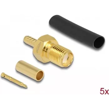 Conector hembra RP-SMA para crimpar RG-174 / RG-316 DeLOCK 90044