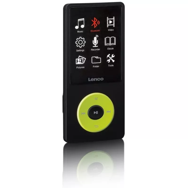 Reproductor MP3 Lenco Xemio-860GN 8 GB Negro/Verde lima LCD 18 h de reproducción