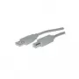 Cable USB S/CONN 5 m USB 2.0 A - USB 2.0 B gris