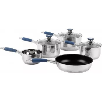 Juego de ollas Russell Hobbs RH01179EU, 5 piezas, azul