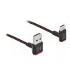 Cable USB DeLOCK EASY-USB 2.0 Type-A macho a Type-C macho en ángulo 0,5m negro
