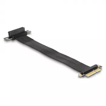 DeLOCK Tarjeta Riser PCI Express x4 conector macho a ranura x4 90° en ángulo con cable 30 cm