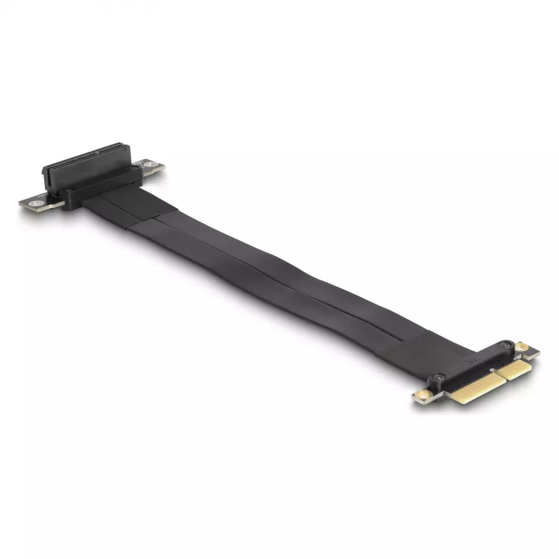 DeLOCK Tarjeta Riser PCI Express x4 conector macho a ranura x4 90° en ángulo con cable 30 cm