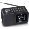 Lenco CR-625BK radiodespertador DAB+/FM con Bluetooth y carga inalámbrica, negro