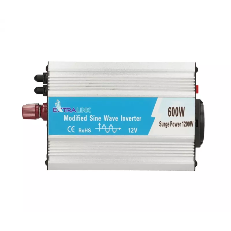 Convertidor de tensión Extralink OPIM-600W, coche 12V, 600W onda sinusoidal modificada