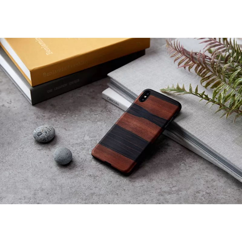 Funda para smartphone man and wood para iPhone XS Max – negro ébano, tapa trasera rígida protectora