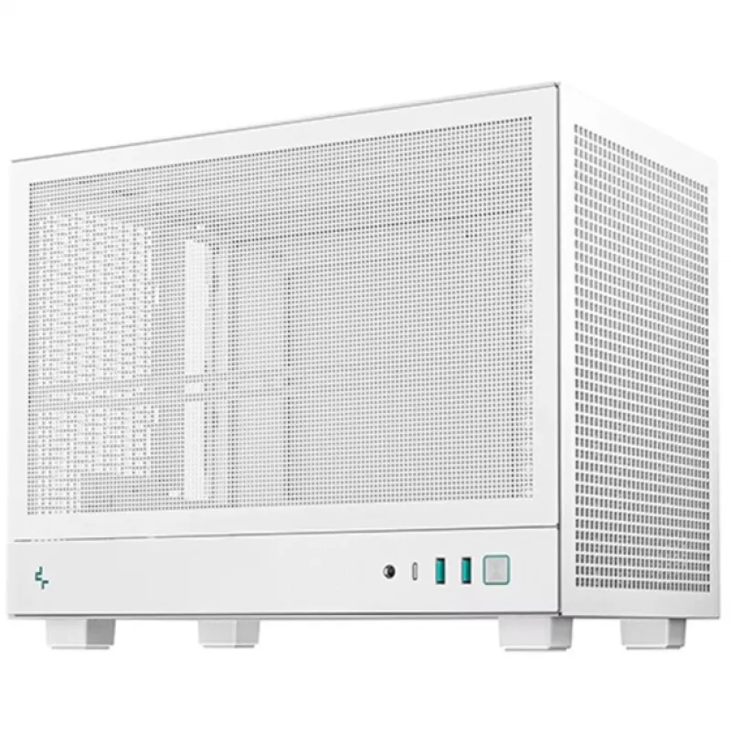 Caja de PC DeepCool CH160 MESH WH, ATX, blanca