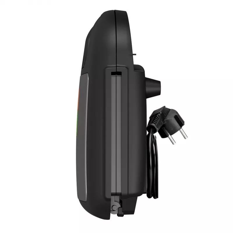 Sandwichera Black & Decker BXSA753E — 2 sándwiches, 750 W, placas antiadherentes, superficie de parrilla 215×125 mm, acero inoxidable compacta