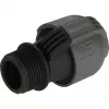 Conector para sistema de riego 25 mm > 1, conector negro/gris