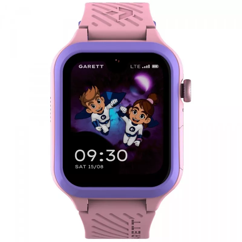 Smartwatch Garett Kids Essa 2 4G rosa — reloj infantil con GPS, 4G, función de llamada, SOS