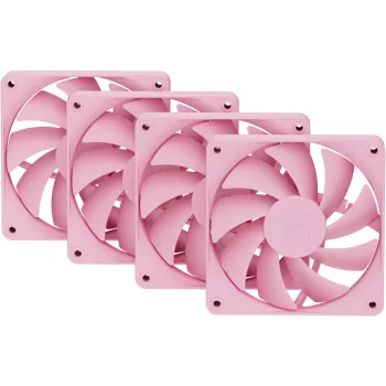Ventilador de refrigeración para ordenador HYTE FA12-SM-4 120 mm, 1500 rpm, 72 m³/h, 1,6 mmH2O, FDB, rosa, 4 uds.