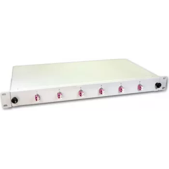 Caja de empalme de fibra óptica Lightwin, 12 fibras, 6x DLC multimodo, 50/125 µm OM4 cajas de empalme con pigtail (SPBOX 12G50 OM4 DLC)