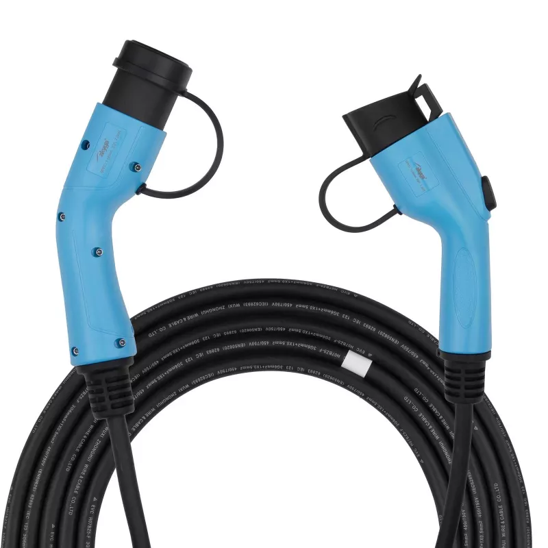 Akyga AK-EC-08 Cable de carga EV Type 2 a Type 1, monofásico, 32 A, 7,2 kW, 6 m