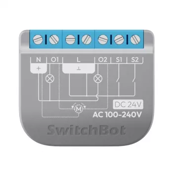 Interruptor de relé SwitchBot 2PM de dos canales W5502320 – relé de dos canales para control inteligente