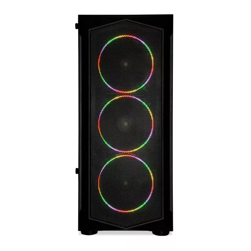 Caja de PC IBOX LUPUS 27 Midi Tower ATX, cristal templado, RGB, 455×200×380 mm, compatible con ATX, GPU hasta 32 cm