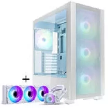 PHANTEKS XT Pro Ultra ventana de cristal templado, D-RGB + Glacier One 360M25 Gen2 DRGB, 360 mm, pack - blanco