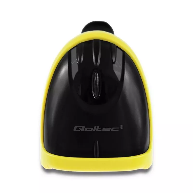 Qoltec 50867 lector láser de códigos de barras 1D/2D, USB, negro