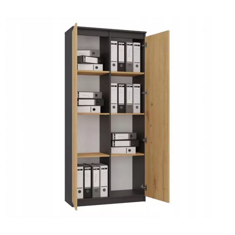 Estantería RS-80 HEMN OFFICE, antracita/roble Artisan