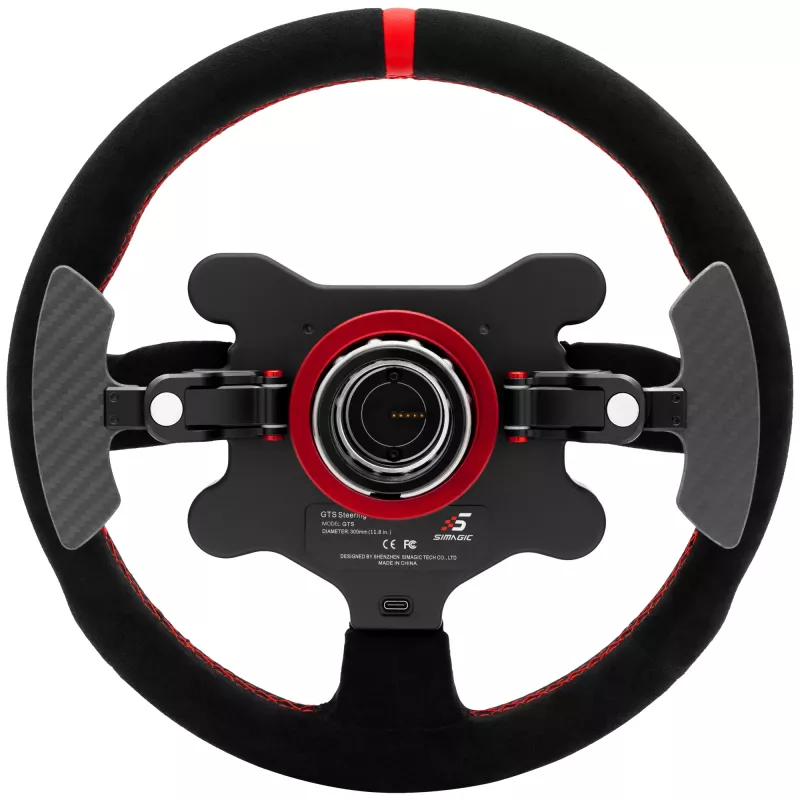 Simagic GTS Alcantara S202 — volante de sim racing forrado en Alcantara, modelo S202
