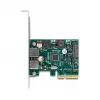 Tarjeta DeLOCK PCI Express x4 a 2 conectores hembra USB 10 Gbit/s Type-A externos Low Profile