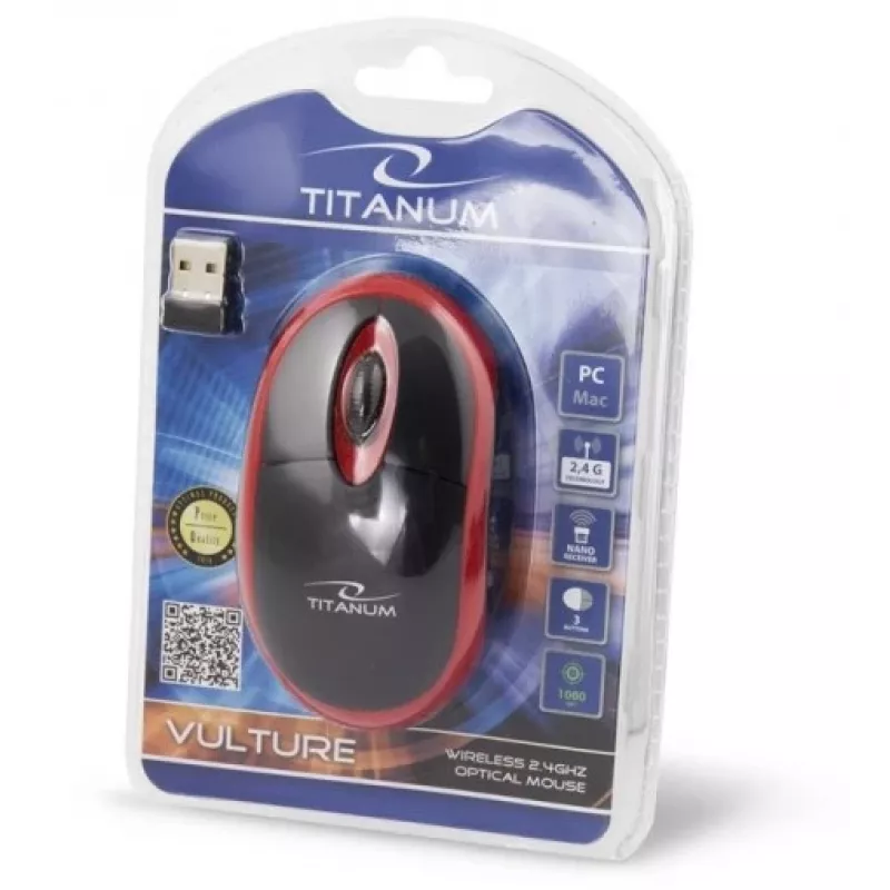 Ratón Esperanza Titanum TM116R RF Wireless