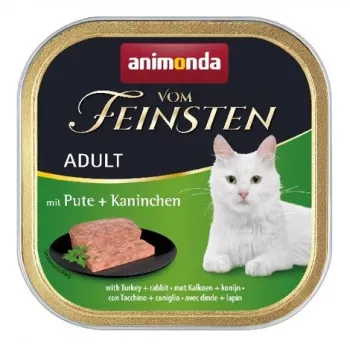 Comida húmeda para gatos Animonda Vom Feinsten pavo 100 g bandeja, adulto, sin gluten, sin soja