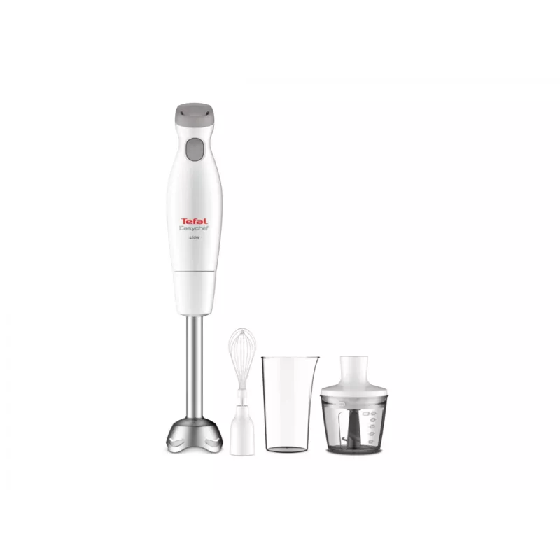 Tefal Easychef HB4531 batidora de mano, 450 W, blanco/acero inoxidable (HB453138)
