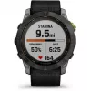 Reloj inteligente Garmin Enduro 2 Sapphire Solar 35 mm, pantalla táctil MIP de 1,4" 280 x 280, 32 GB, GPS, Wi-Fi, caja de titanio DLC Carbon Grey, correa negra