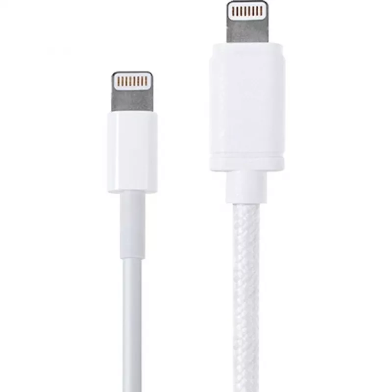 Cable adaptador USB 2.0, conector macho USB-A > conector macho Lightning (blanco, 2,0 metros)