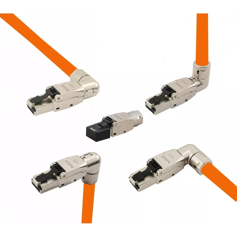 Conector metálico helos Cat 8.1 263837 — Conector modular RJ45 apantallado, 5 variantes