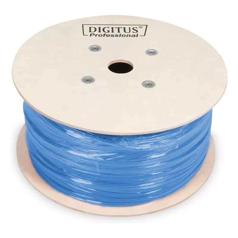 Cable de instalación DIGITUS CAT 6A U/FTP 305 m, simplex, Cca, Easy Pull Box, azul